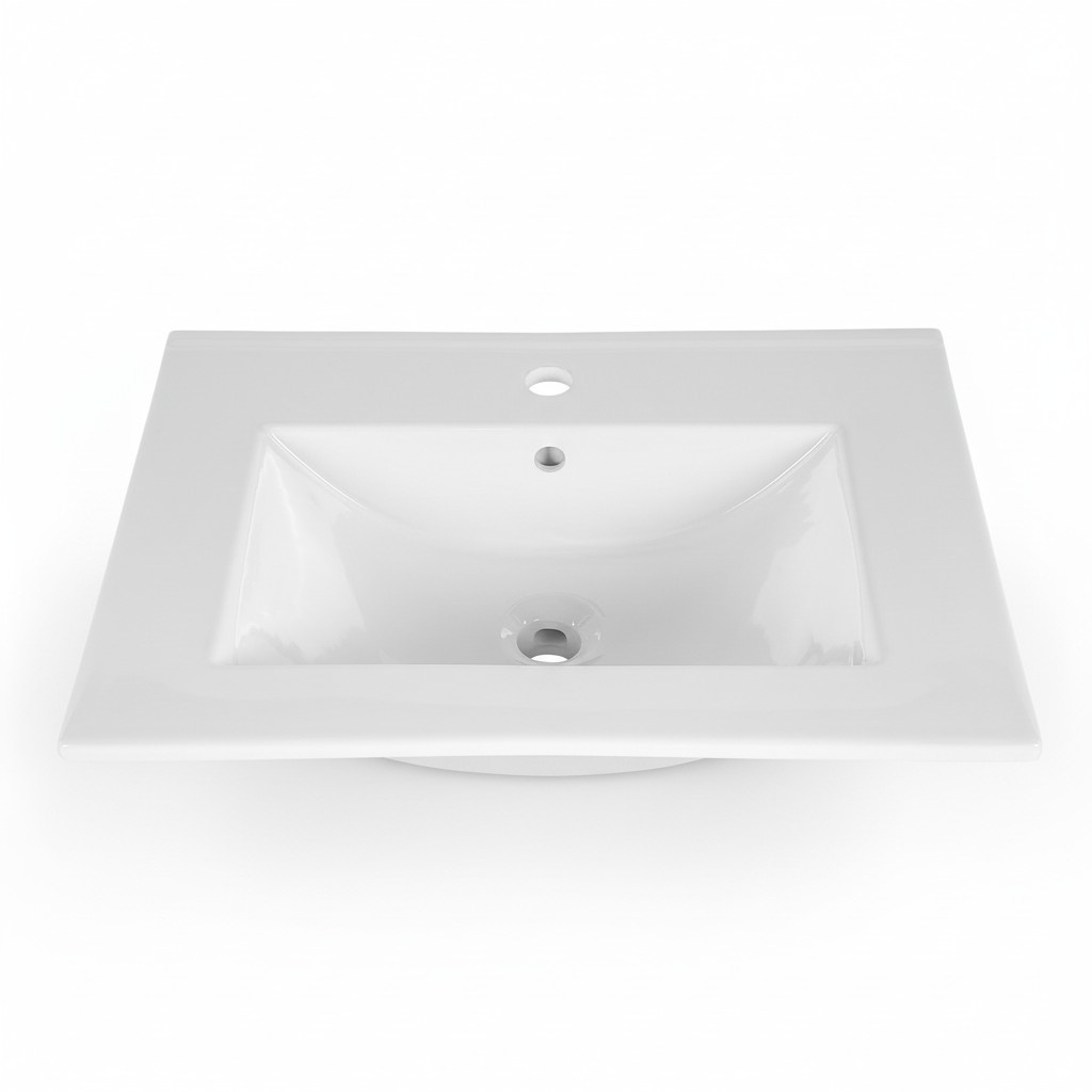 Waschtisch Einbauwaschtisch Waschbecken 60 x 46 cm weiss Badezimmer Waschschale