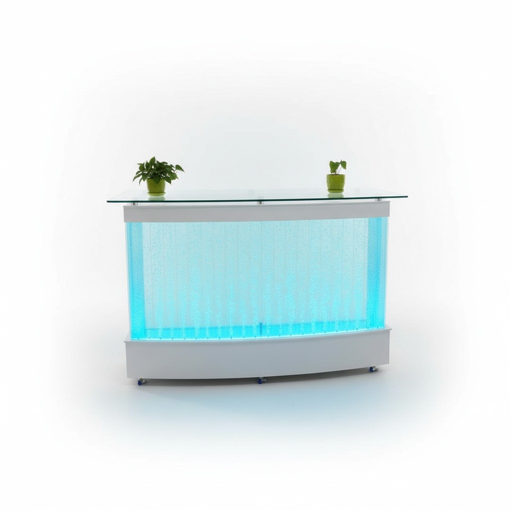 Wasser Wand Design Bar Thresen Theke Säule Beleuchtete Luxus Tische Empfang neu
