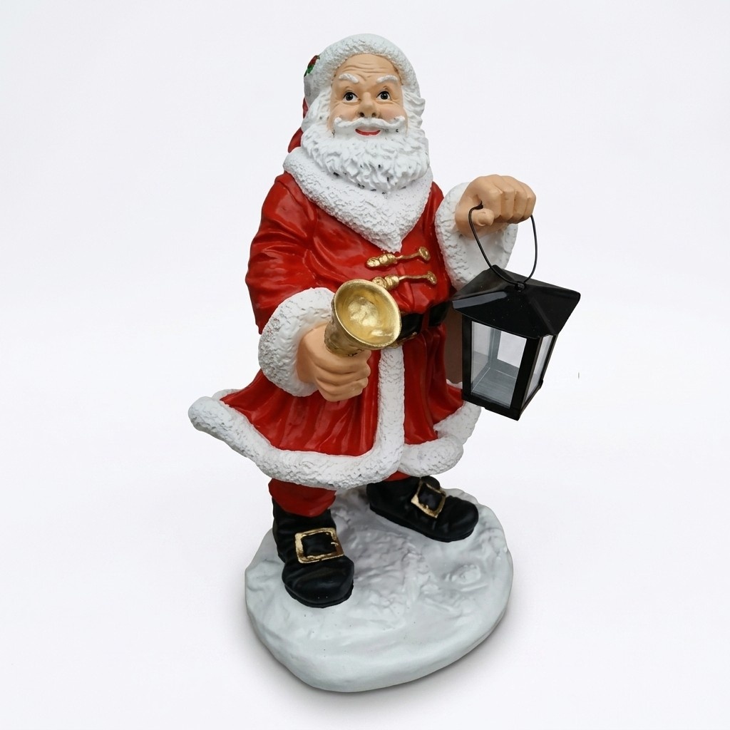 Weihnachtsmann Figur Statue Aussenleuchte Dekoration Nikolaus Skulptur