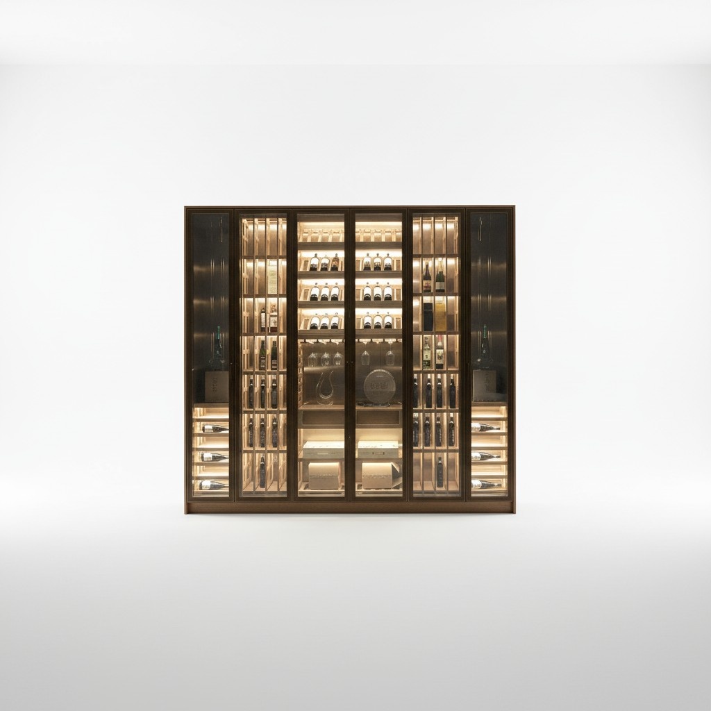 Weinschrank Vitrine Weinregal Glasschrank Weinkühlschrank Flaschenregal