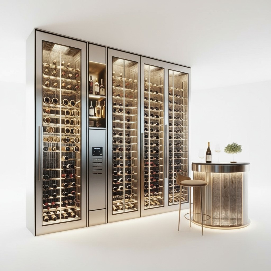 Weinschrank Weinkühlschrank Flaschenregal Weinmöbel Weinkühlvitrine Weinablage