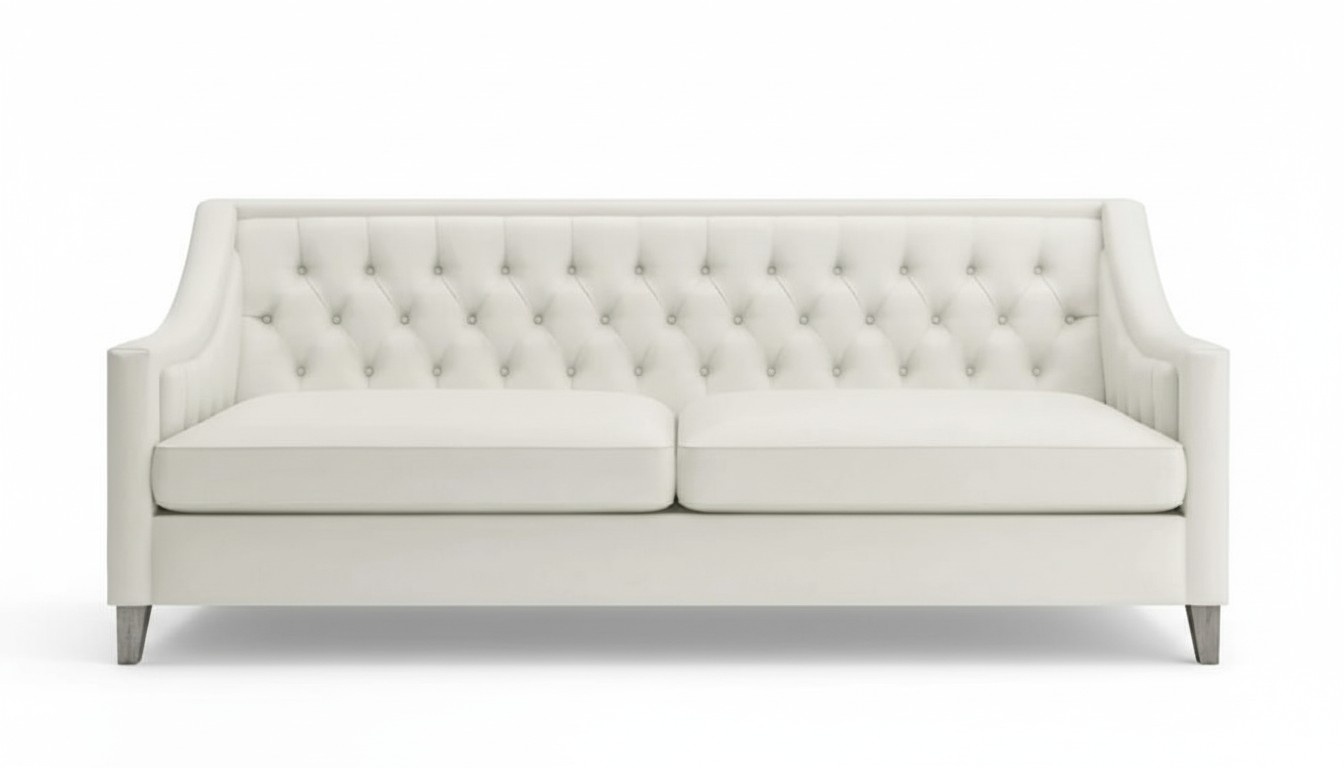 Weiß Kreative Möbel Textil Stoff Wohnzimmer Modern Chesterfield Sofa Dreisitzer