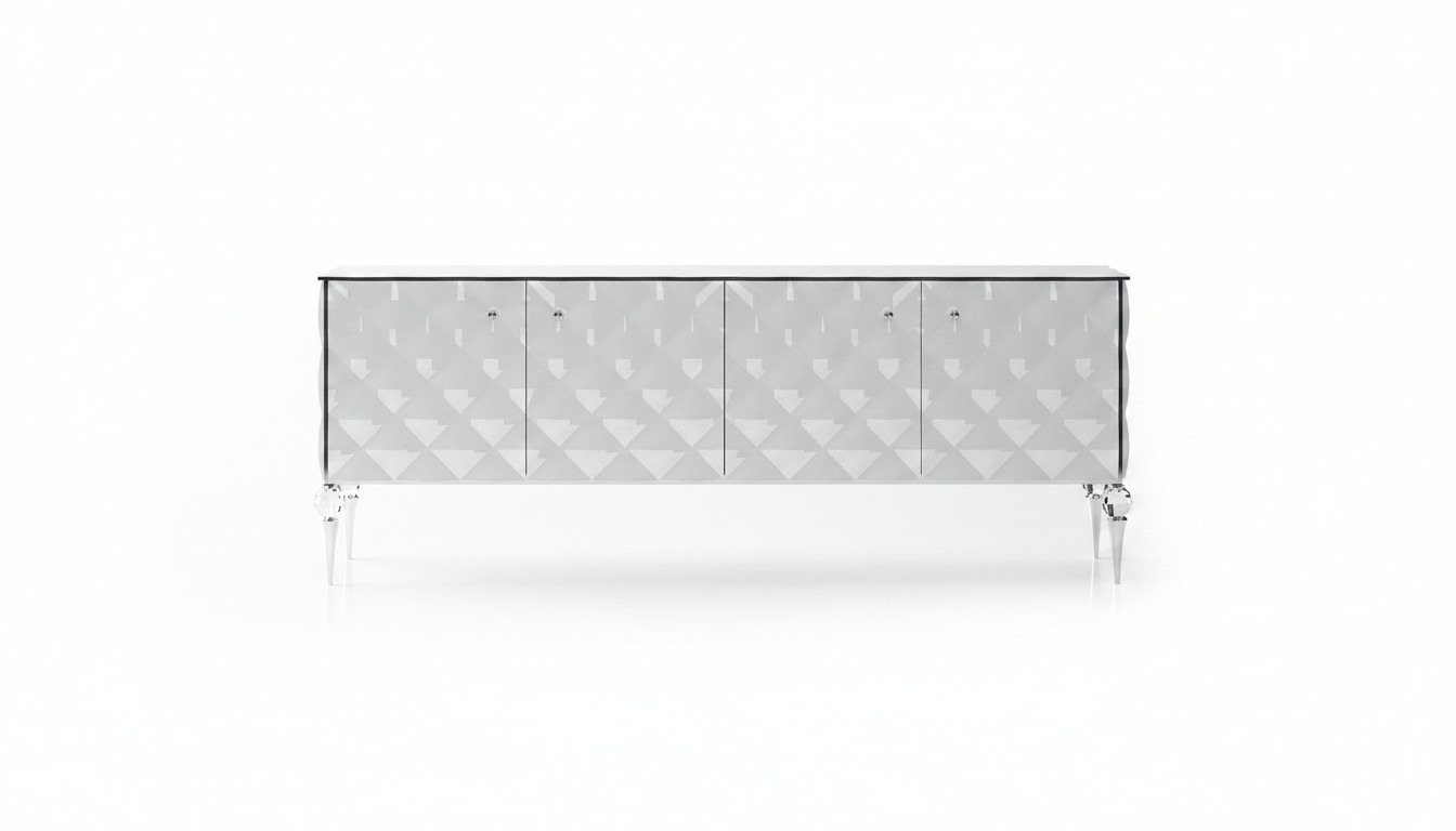 Weiße Konsole aus Holz modern, elegante Design für Wohnzimmer und Flur