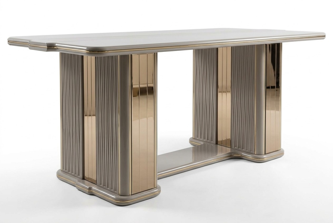 Weißer Esstisch aus Holz im modernen Design