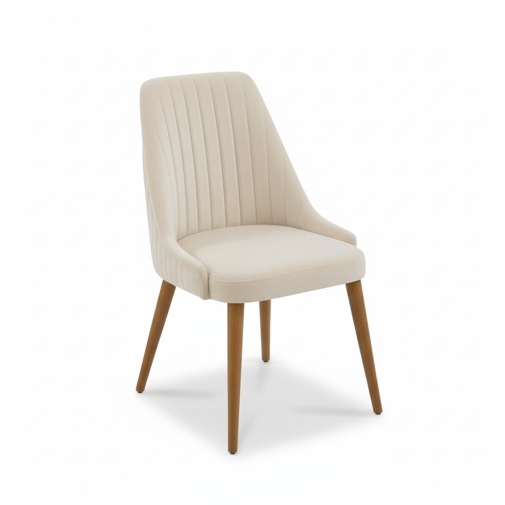 Weißer Esszimmer 1-er Stuhl Designer Küchenstuhl Moderne Polsterstühle