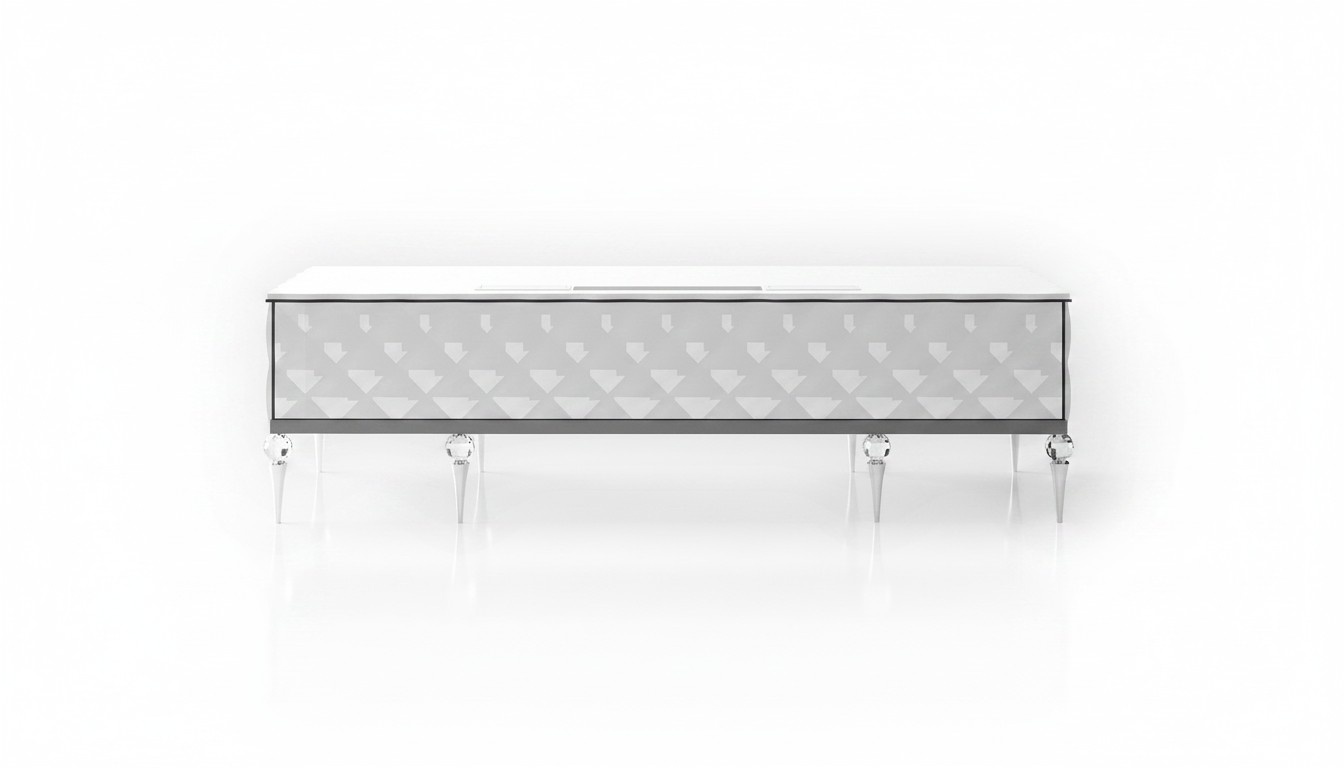 Weißer Holzschreibtisch im eleganten Design für Homeoffice
