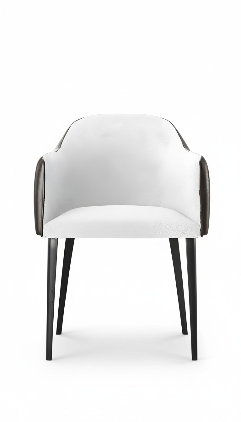 Weißer Holzstuhl im modernen Design für Zuhause und Büro