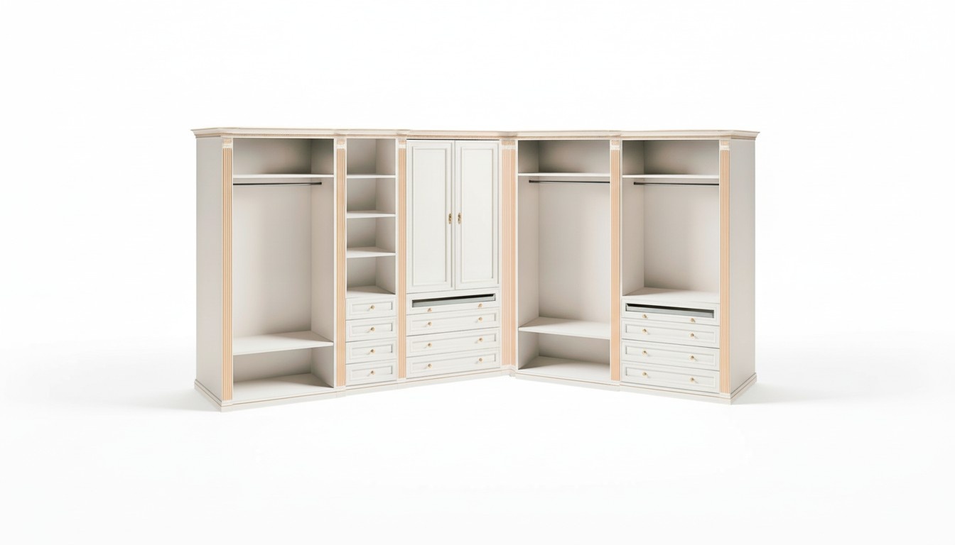 Weißer Kleiderschrank Stilvolle Eckkleiderschränke Massivholz Möbel
