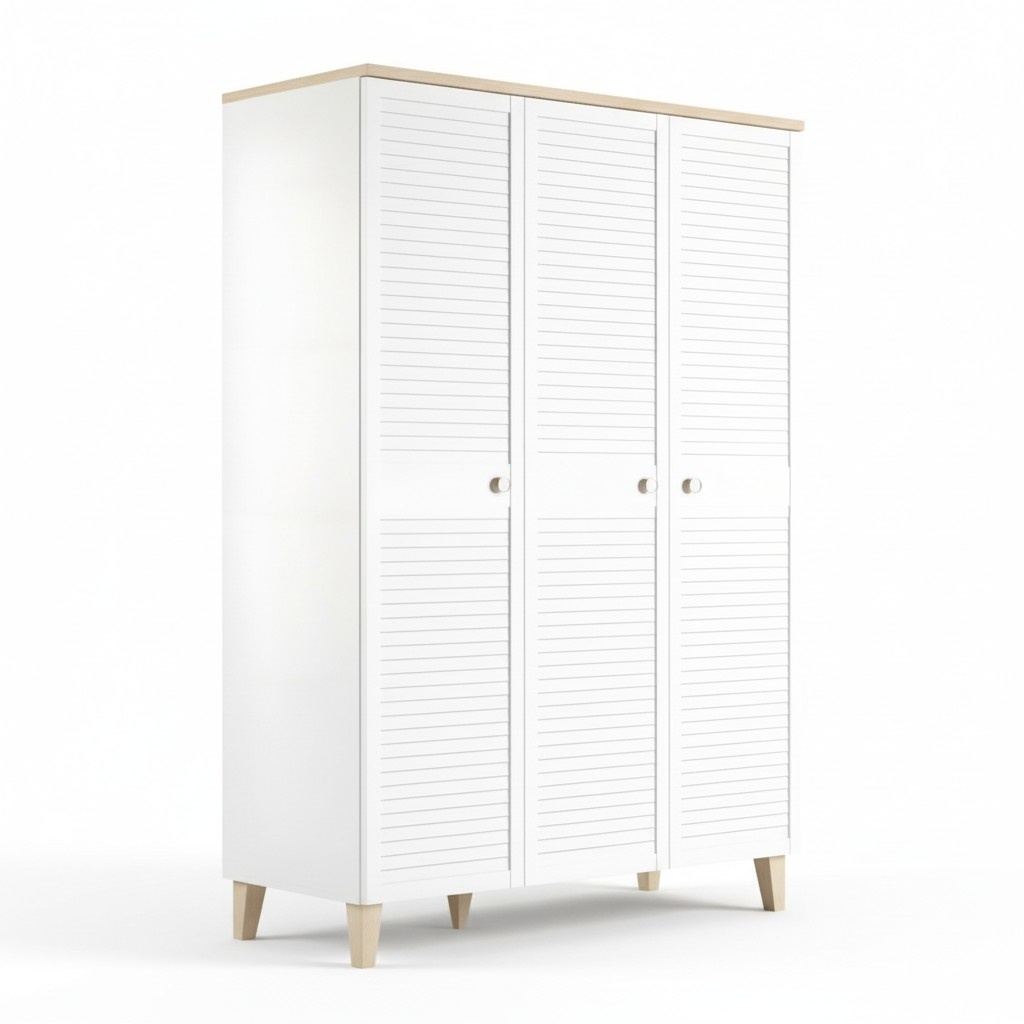 Weißer moderner Holzschrank für Schlafzimmer und Wohnzimmer