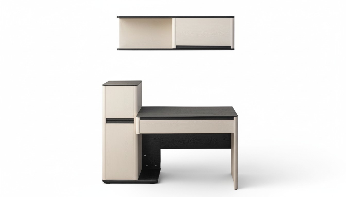 Weißer Moderner Schreibtisch Designer Kinder Computertisch Wandschrank