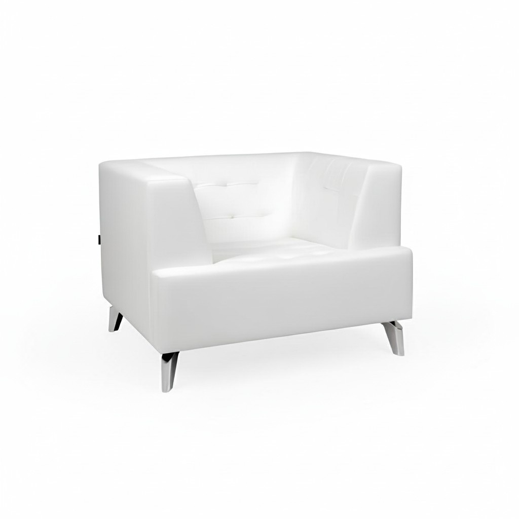 Weißer Sessel Fernsehsessel Lounge Einsitzer Wohnzimmer Club Relaxsessel