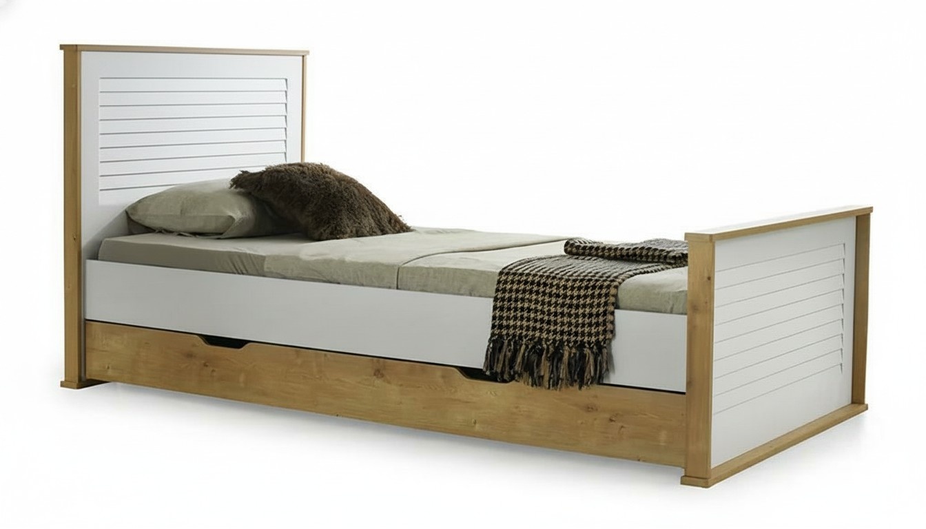 Weißes Einzelbett Designer Kinderzimmer Möbel Schlafzimmer Holzbett