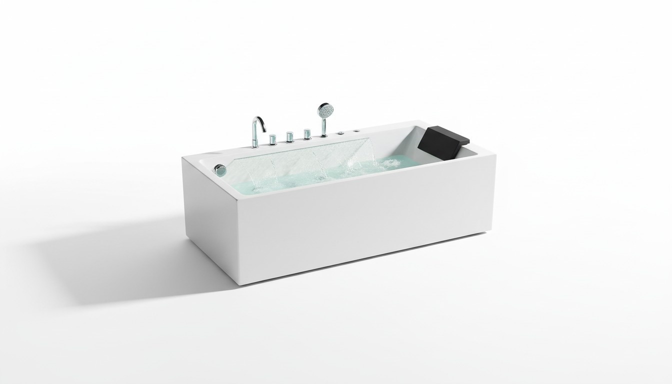 Whirlpool Badewanne Spa Wannen LED-Beleuchtung Massagedüsen Sprudel