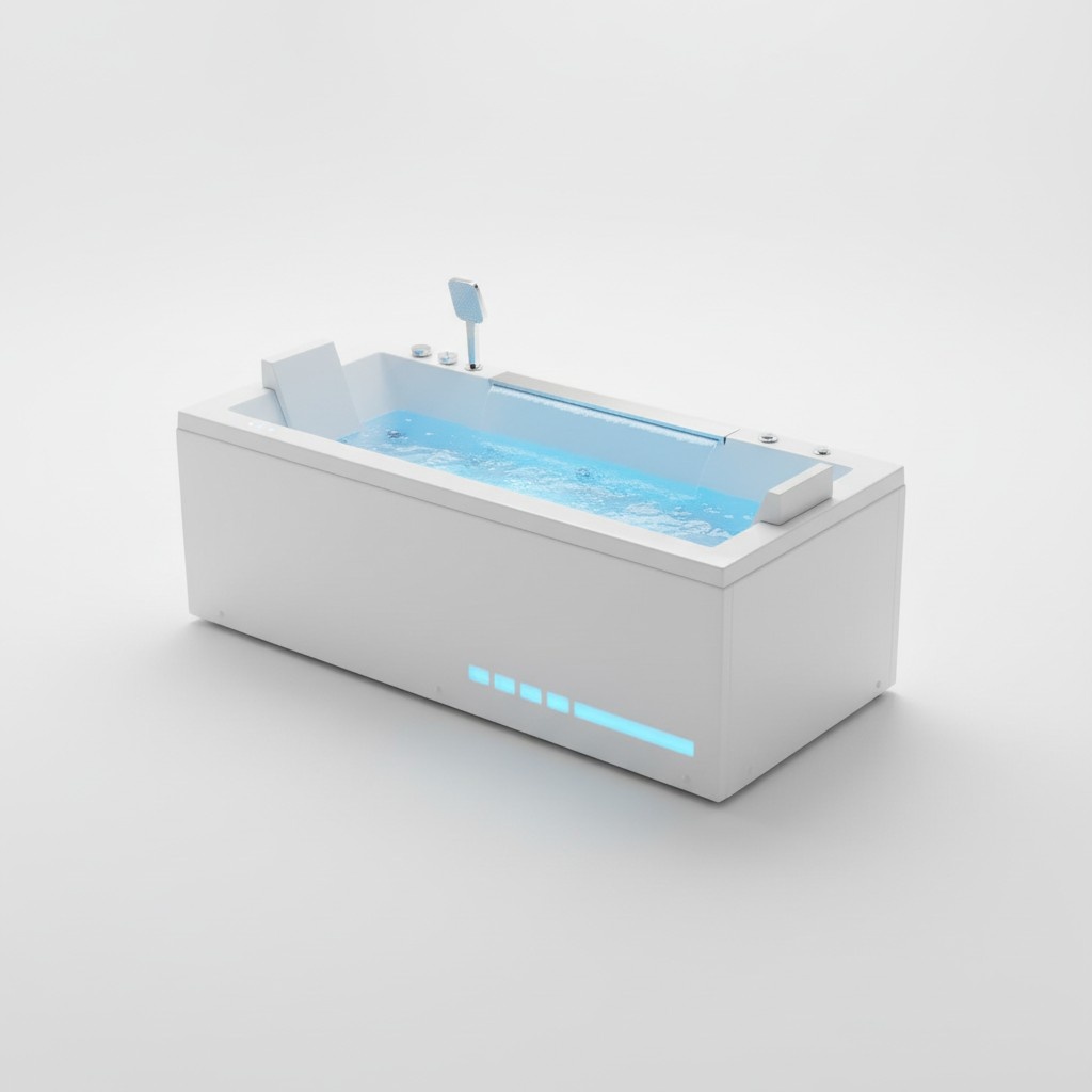 Whirlpool Blubberbad Hydromassagewanne Badewanne Whirlwanne 190x90 cm