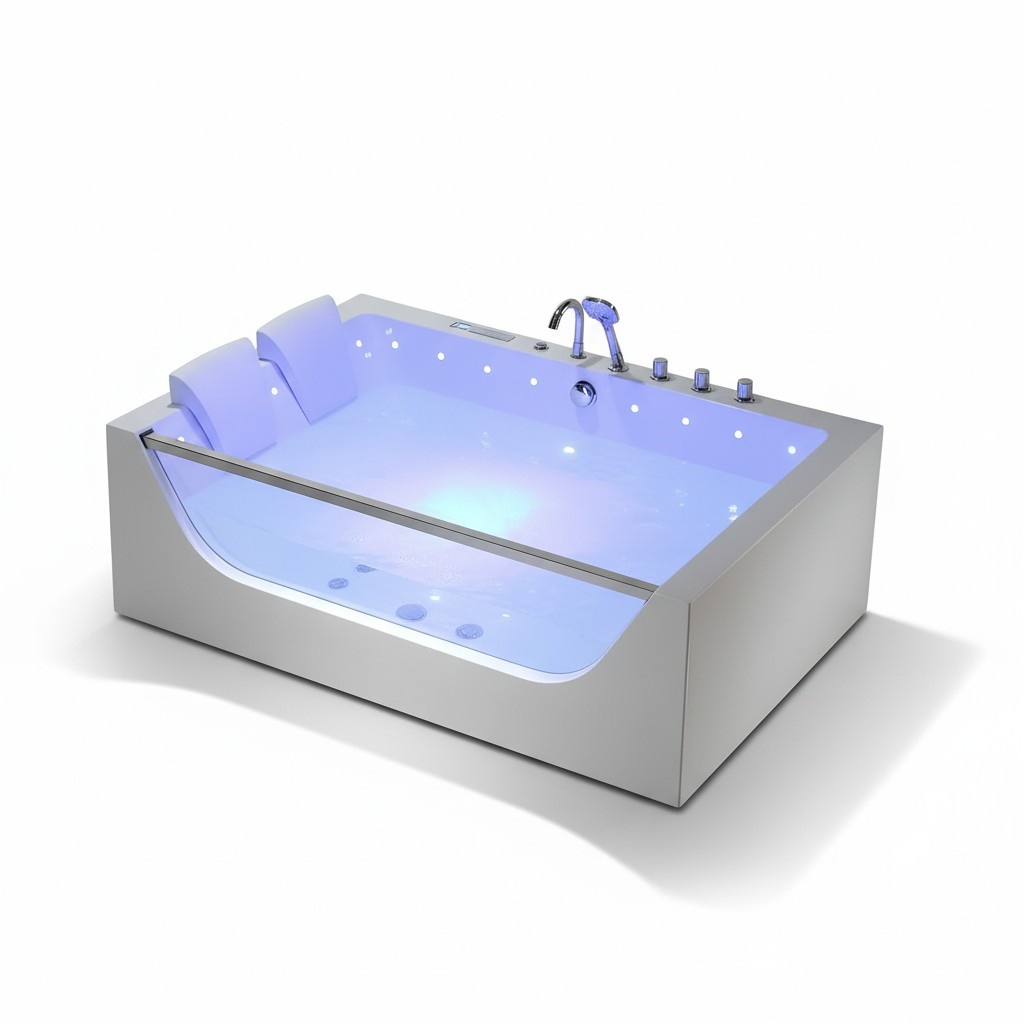 Whirlpool Whirlwanne Hydromassagewanne Blubberbad Spa-Bad Sprudelbad 180x120 cm