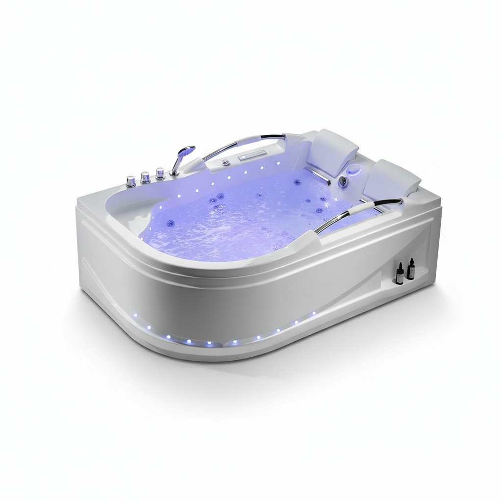 Whirlwanne Whirlpool Blubberbad Hydromassagewanne Spa-Bad 180x120 cm