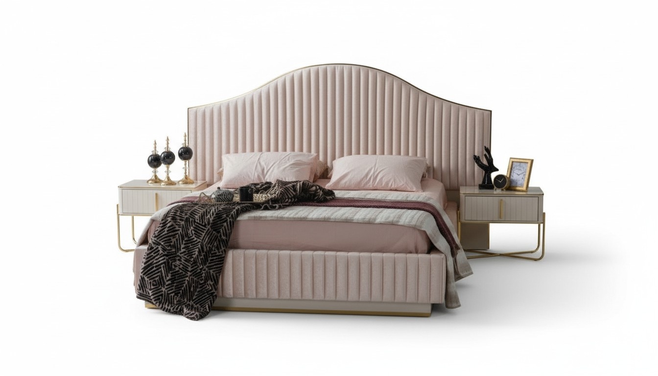 Modernes Polsterbett mit Boxspring-System Eleganz trifft Schlafkomfort Sofort