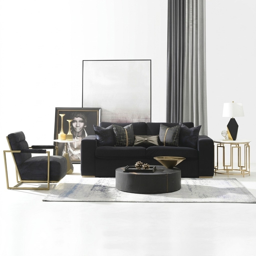 Wohn Zimmer Italienisch Möbel Sitz Garnitur 3 + 1 Sitzer + Couch Tisch Set 3tlg.