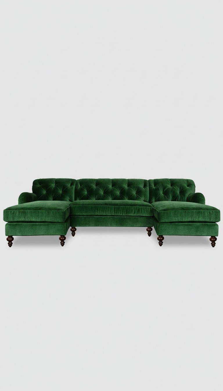 Wohnlandschaft Chesterfield Sofa U Form Couchen Polster Ecksofa Sofa