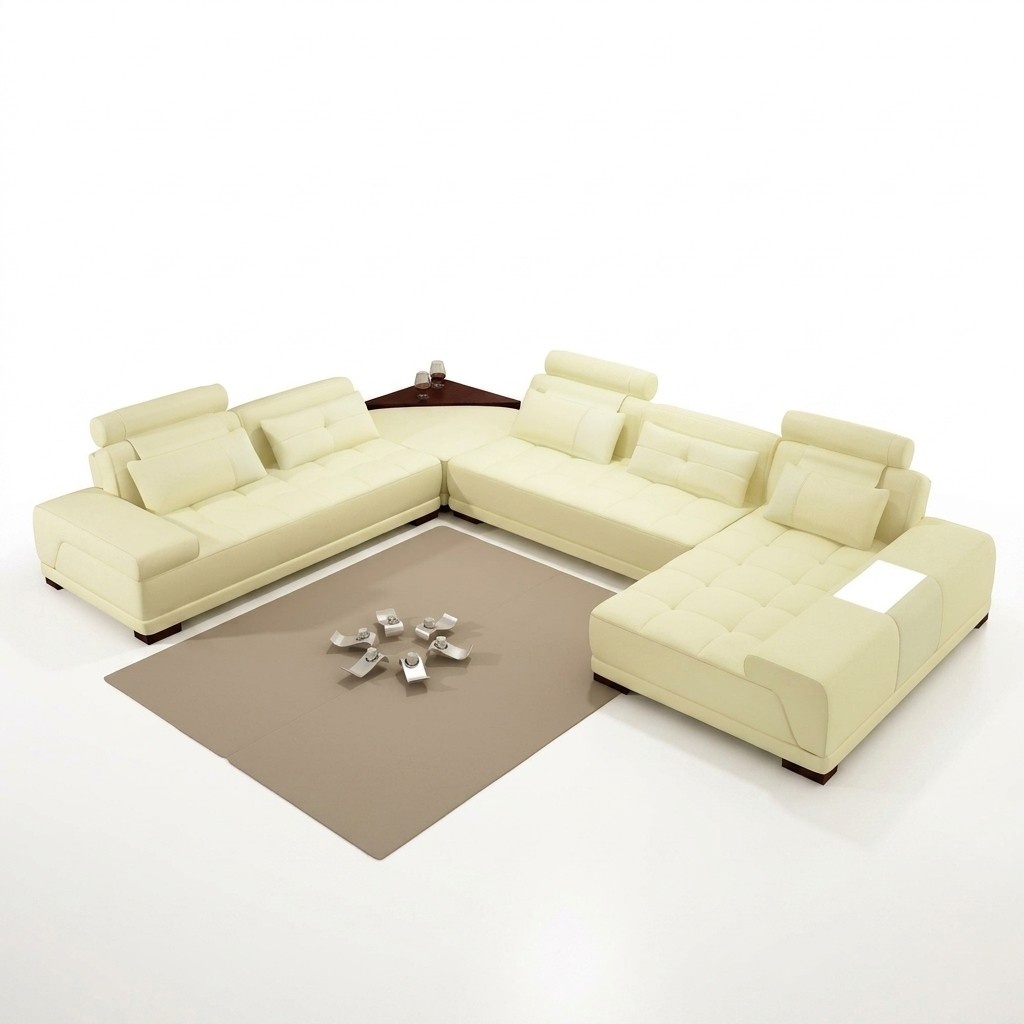 Wohnlandschaft Couch Polster Eck Garnitur Designer Ledersofa Big Sofa Neu PH376