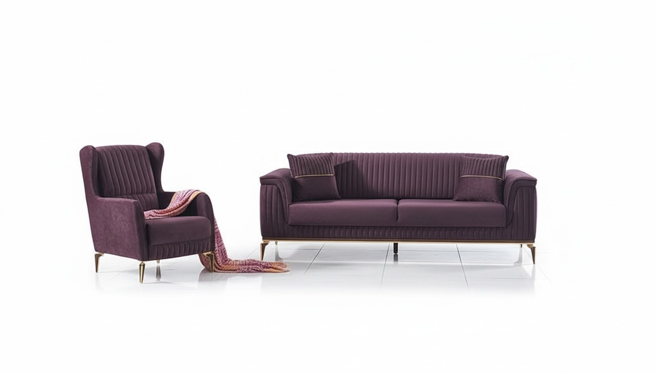 Wohnlandschaft Couch Sofagarnitur Lounge Sofa Sitzgruppe Polstermöbel 3+1