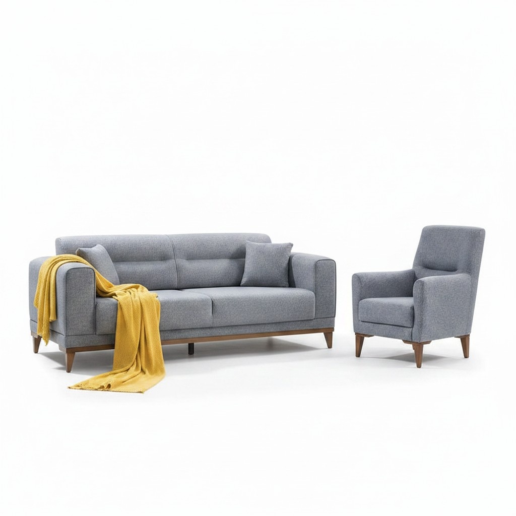 Wohnlandschaft Couch Sofagarnitur Sofa Sitzgruppe Lounge Polstermöbel 3+1