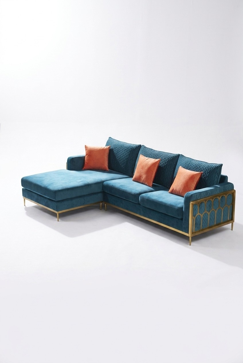 Wohnlandschaft Ecksofa L-Form Couch Sitz Polster Set Garnitur Sofa Luxus Möbel .