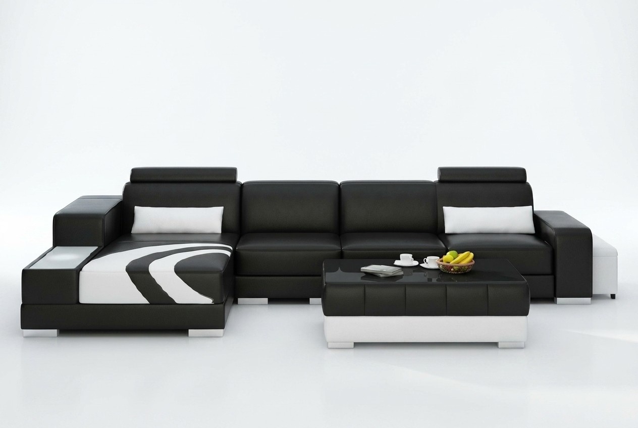 Wohnlandschaft Polster Ecke Eck Sofa Couch Garnitur Landschaft Leder Neu V015C