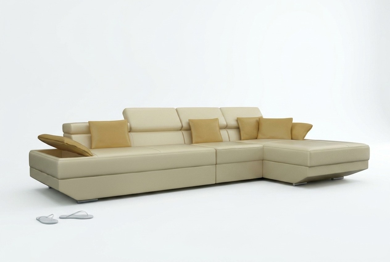 Wohnlandschaft Polster Ecke Eck Sofa Couch Garnitur Landschaft Leder - 2719C Neu