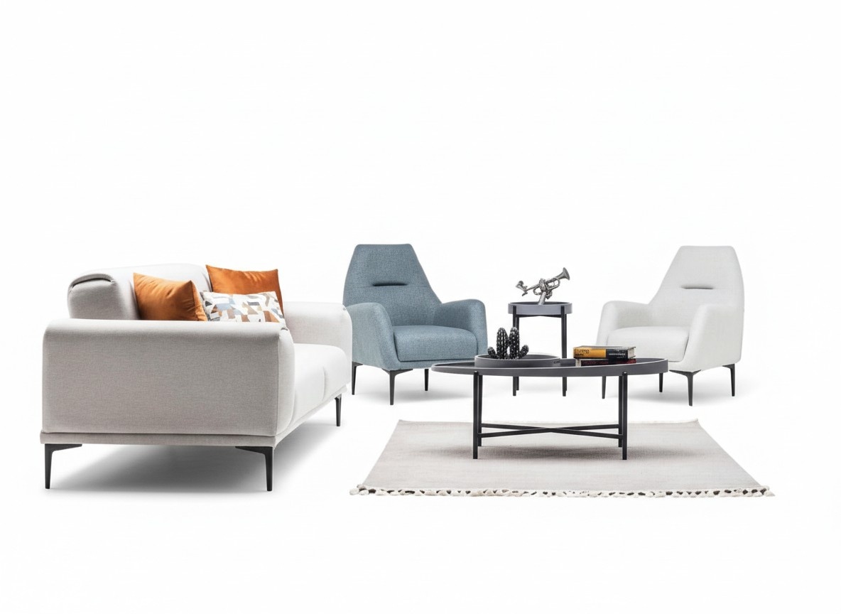 Wohnlandschaft Sofa Couch Set Polstergarnitur Sitzgruppe Sitzgruppe Lounge 3+1+1