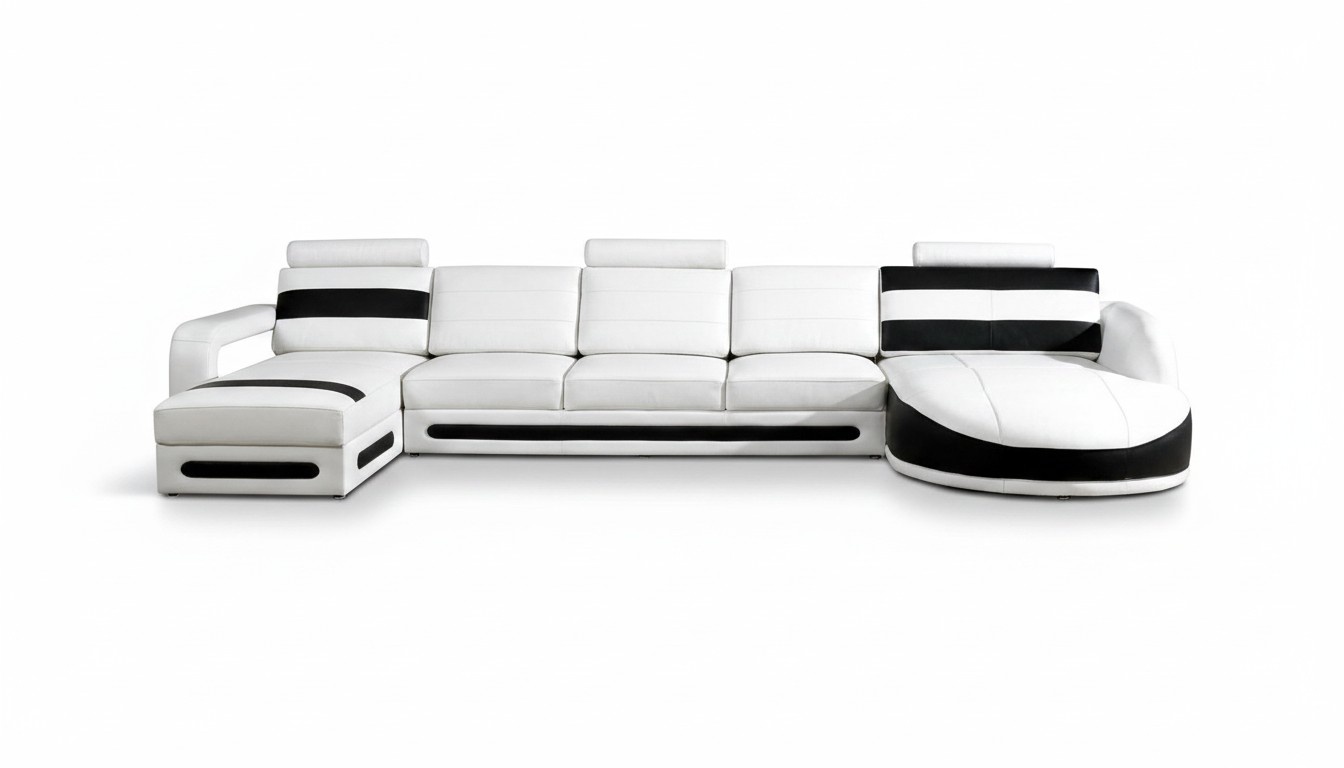 Wohnlandschaft Sofa mit USB Ecksofa Eckcouch Polster Garnitur Eck Ecke Sofas XXL