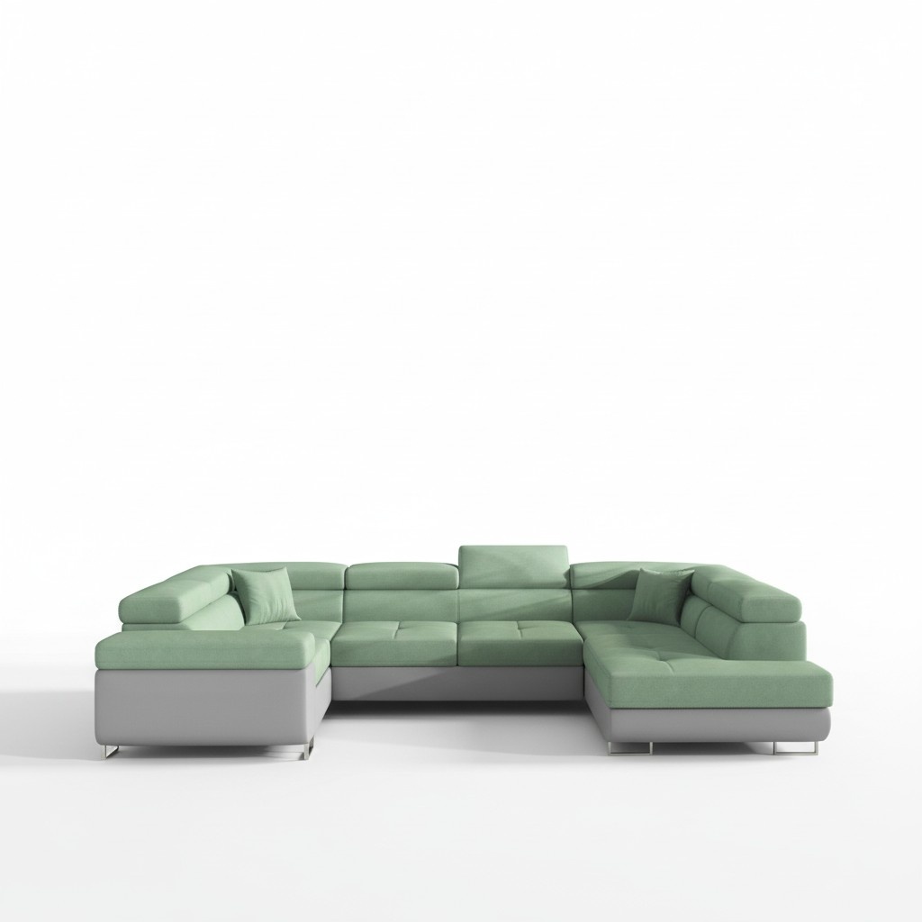 Wohnlandschaft Sofa Schlafsofa Couch Polster Eckgarnitur Bettfunktion