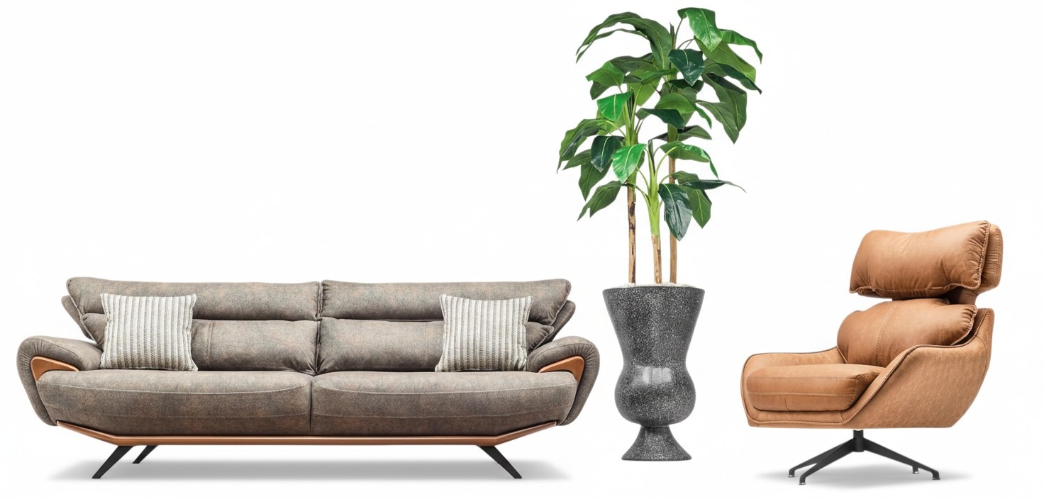 Wohnlandschaft Sofa Set Lounge Polstergarnitur Sitzgruppe Couch Sitzgruppe 3+1