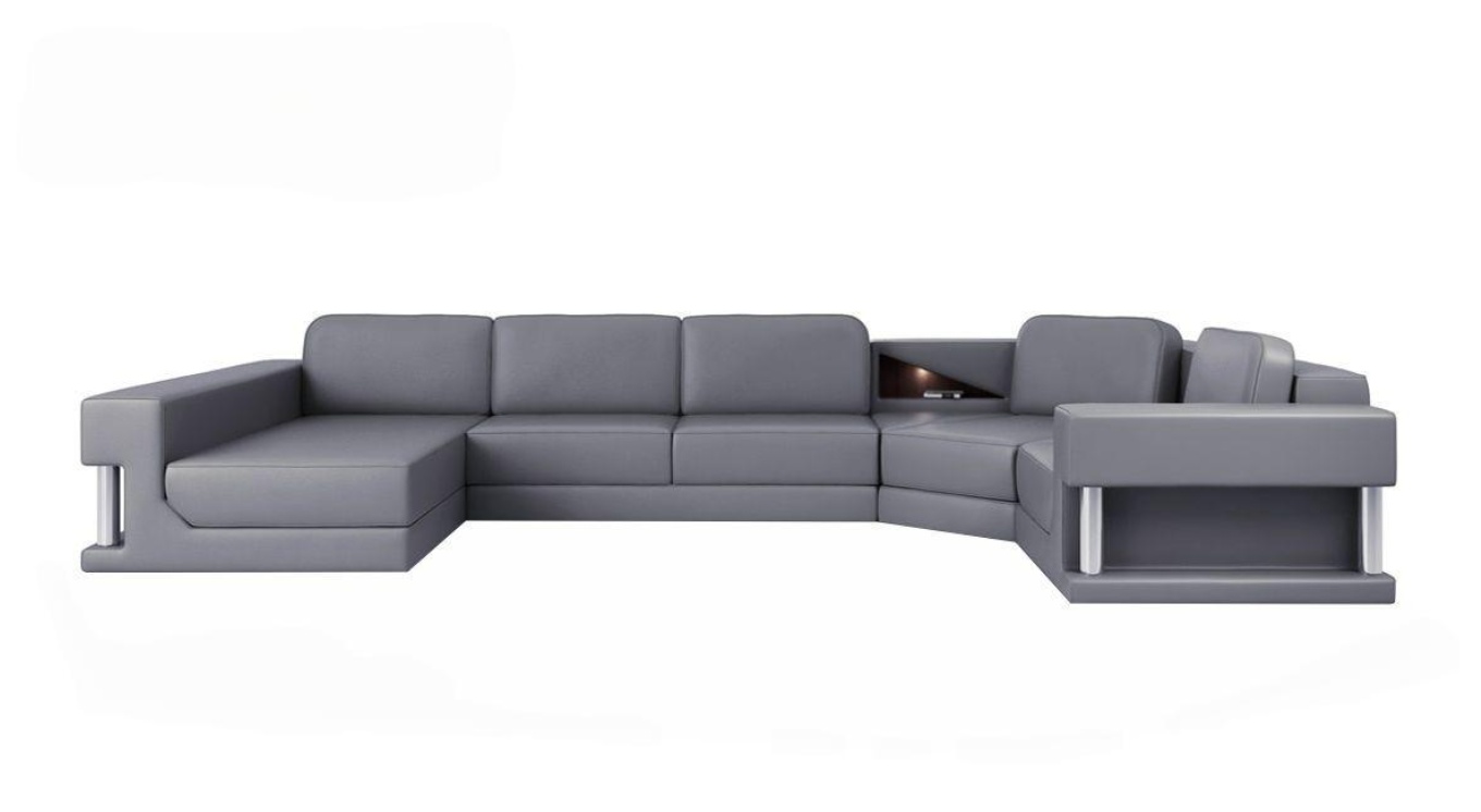 Wohnlandschaft U Form Eck Sofa Couch Polster Ecke Leder Sofa Couchen Möbel Neu
