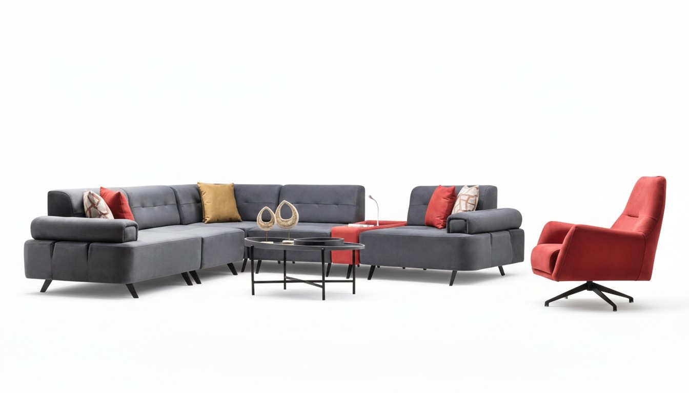 Wohnraumsofa Eckcouch Couch Sofa Polsterlandschaft Ecksofa Lounge Modular