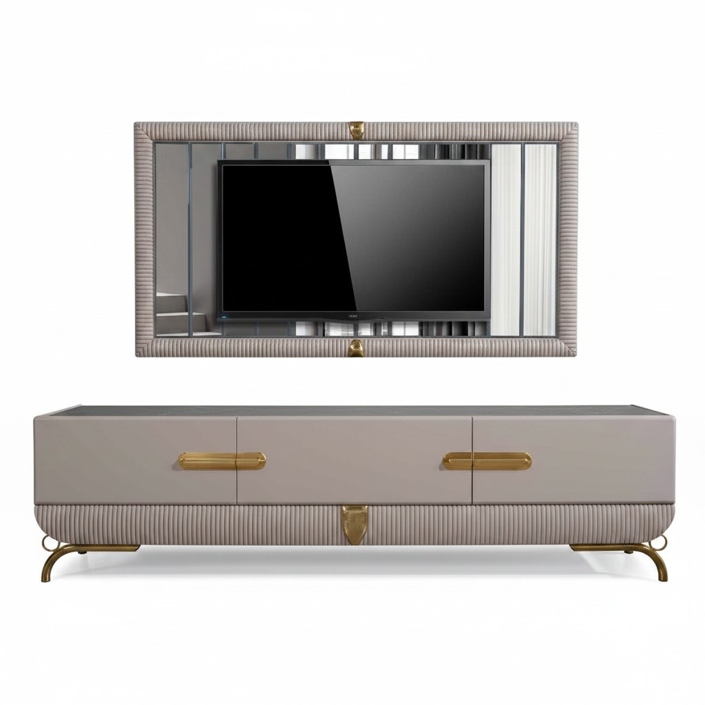 Wohnwänd Wand Stil Regal Wohnzimmer Möbel Schrank RTV mit TV Rahmen