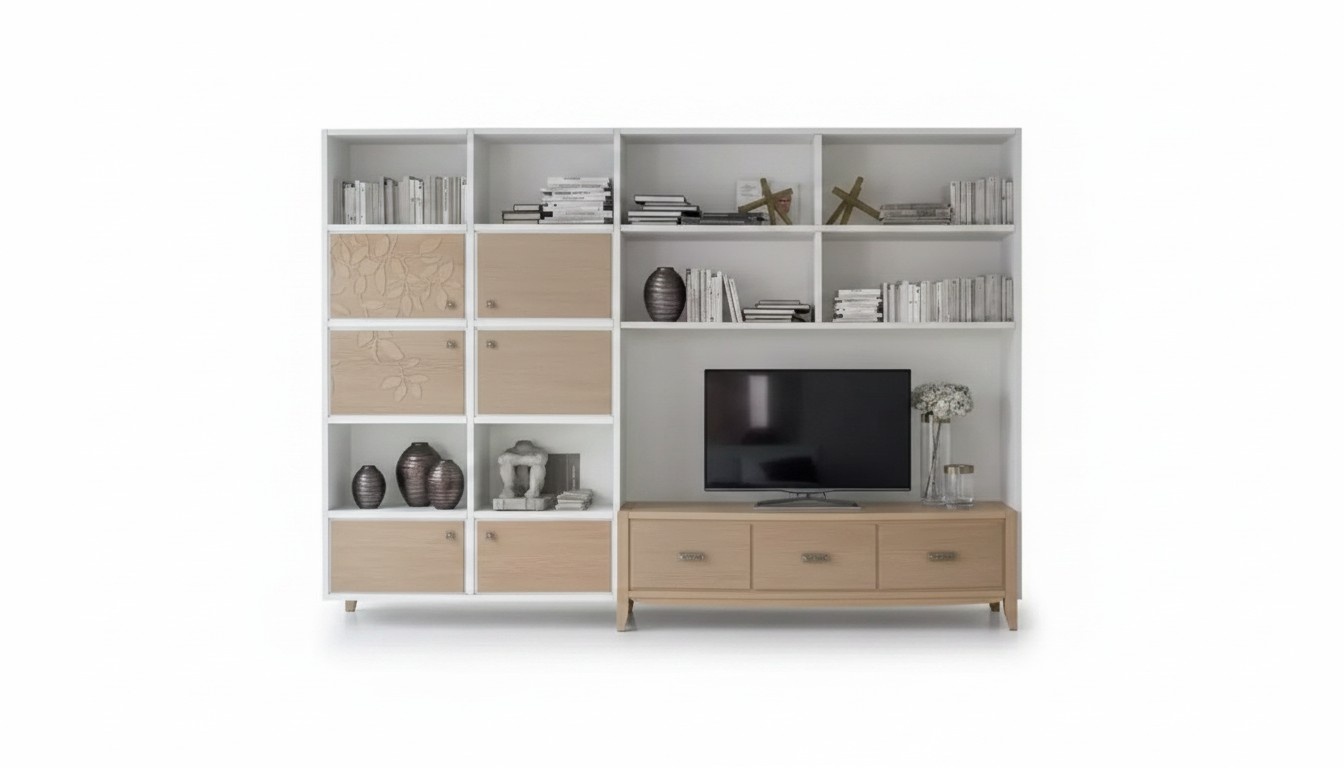 Wohnwand TV-Schrank Couchtisch Wohnzimmer Set Wohnmöbel Wohnzimmer