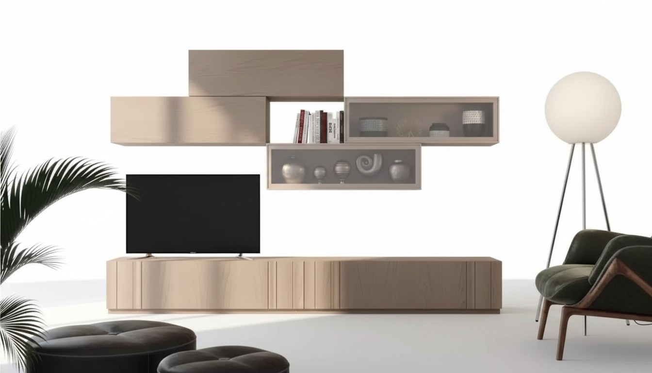 Wohnwand tv Schrank Wohnzimmer Set Wohnmöbel Modern Wohnwände