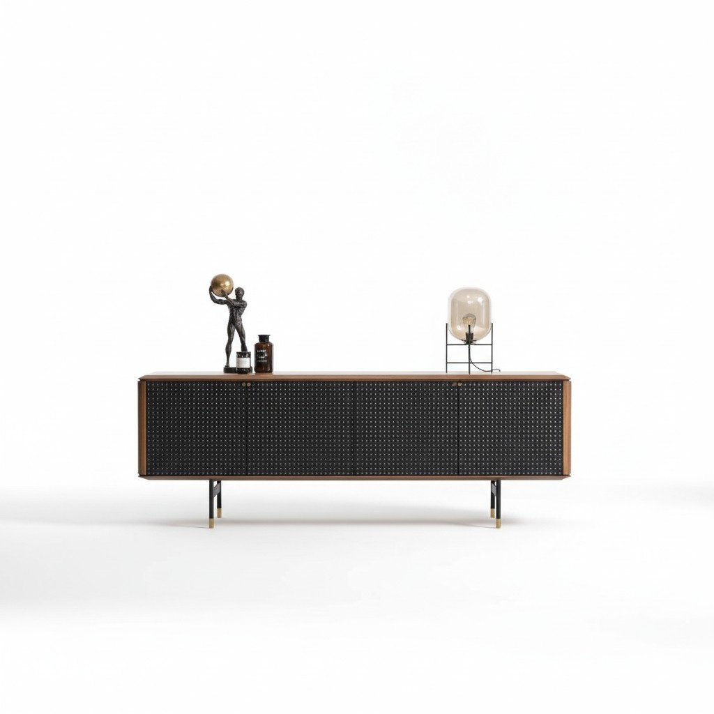 Wohnzimmer Anrichte braune Luxus Stil moderner Holz Sideboard Loft 228cm