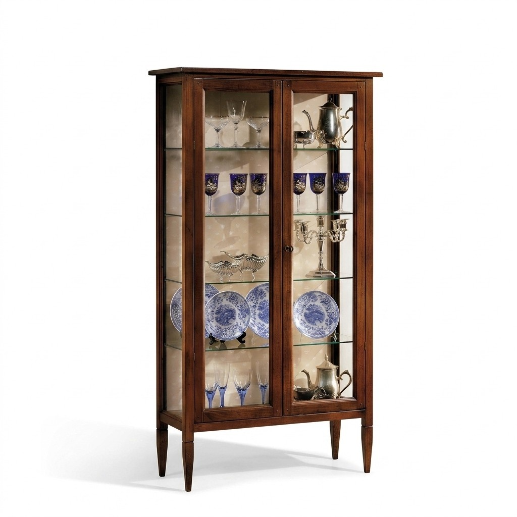 Wohnzimmer Anrichte Glas Schrank Vitrine Esszimmer Anrichte Holz Möbel