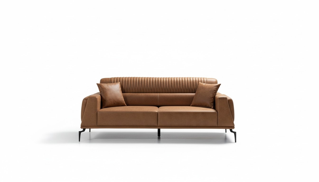 Wohnzimmer Braune Sofagarnitur Designer 2x Dreisitzer Couchen Edle Möbel