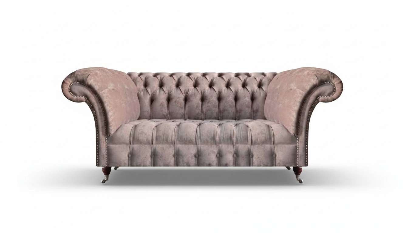 Wohnzimmer Chesterfield Sofa Dreisitzer Couch Grau Luxuriöse Moderne Möbel