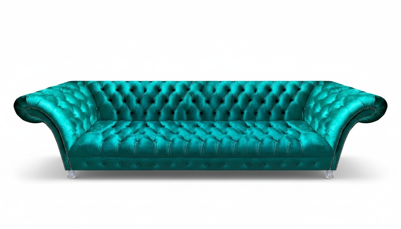 Wohnzimmer Chesterfield Textil Sofa Viersitzer Sitzmöbel Neu Couch Einrichtung