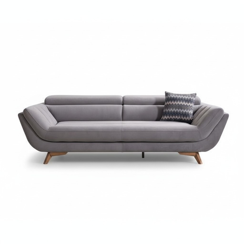 Wohnzimmer Design Sofa 3 Sitzer Couch Polster Garnitur Sofas Grau
