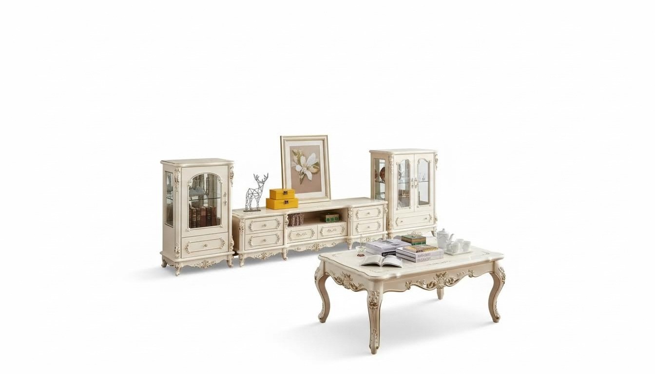 Wohnzimmer für set klassische Möbel 3tlg. Innenbereich für die Wohnung