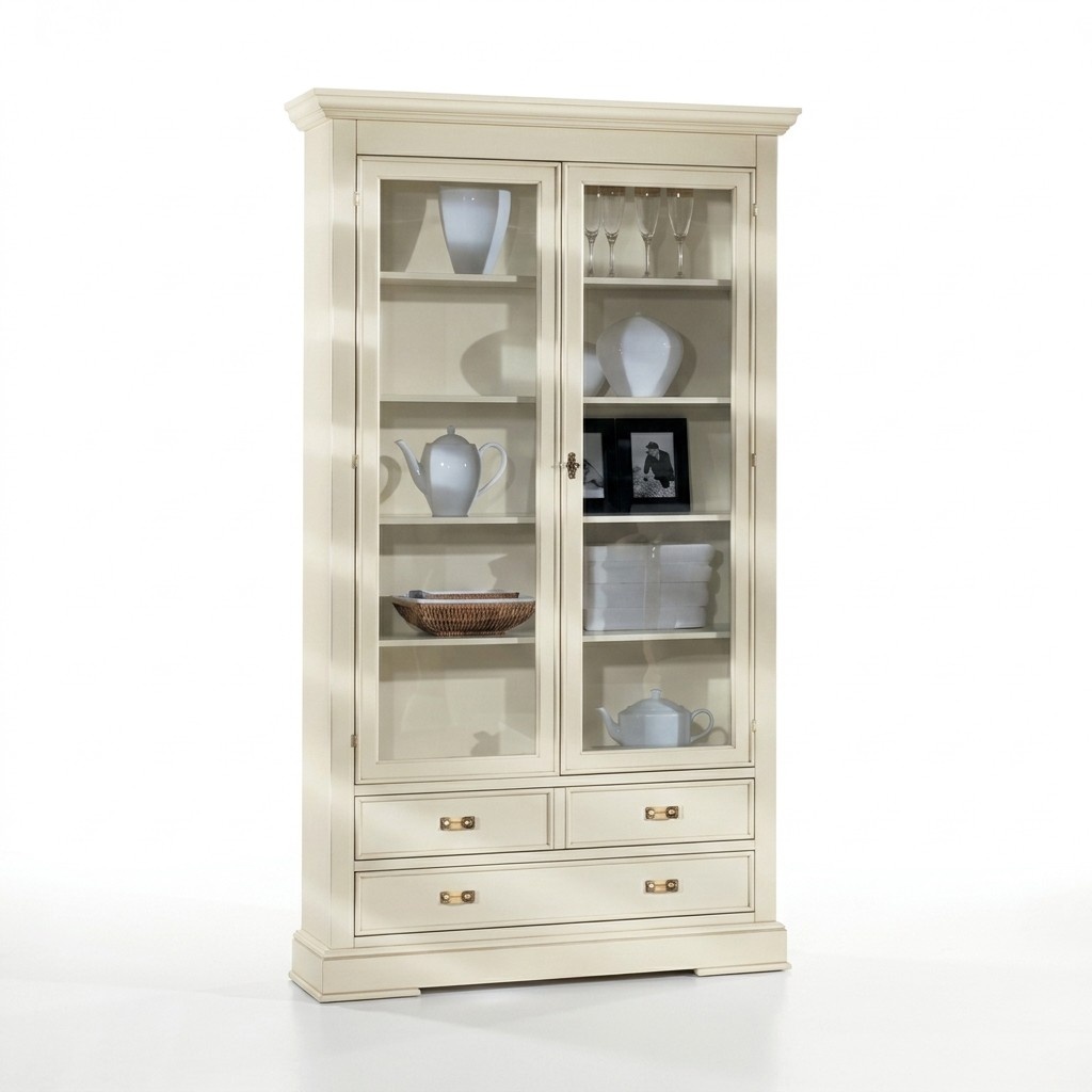 Wohnzimmer Glas Schrank Vitrine Anrichte Holz Luxus Schränke Möbel