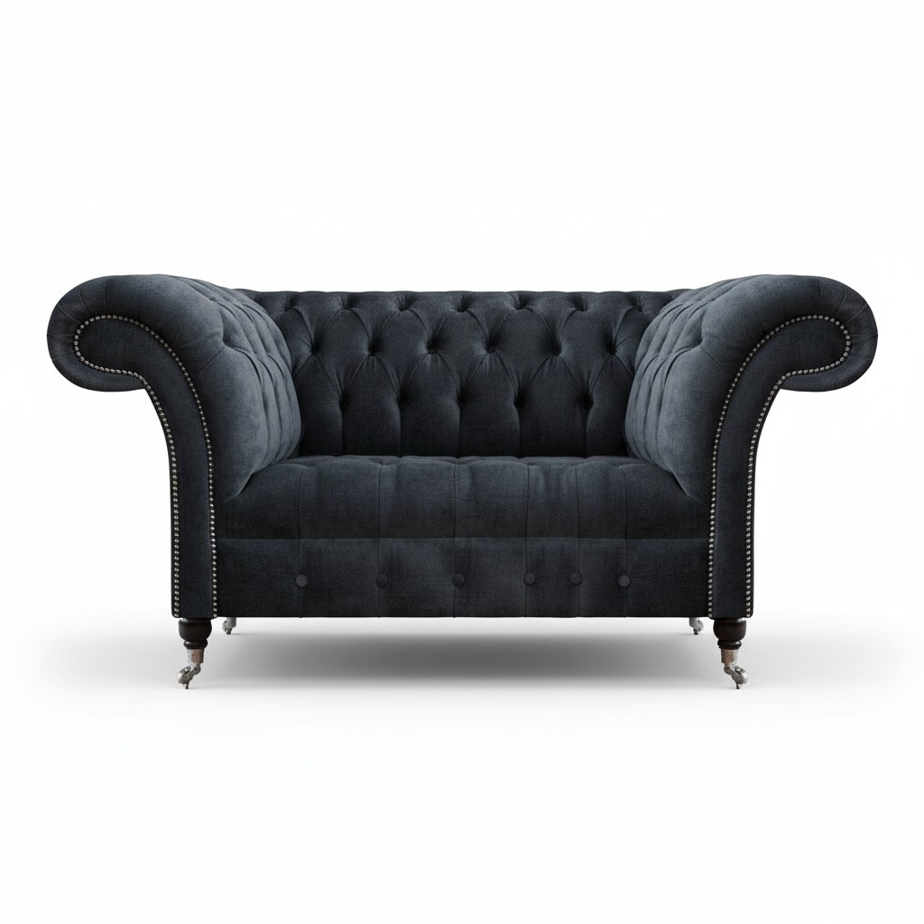 Wohnzimmer Grau Zweisitzer Sofa Couch Luxuriöse Textil Polstermöbel