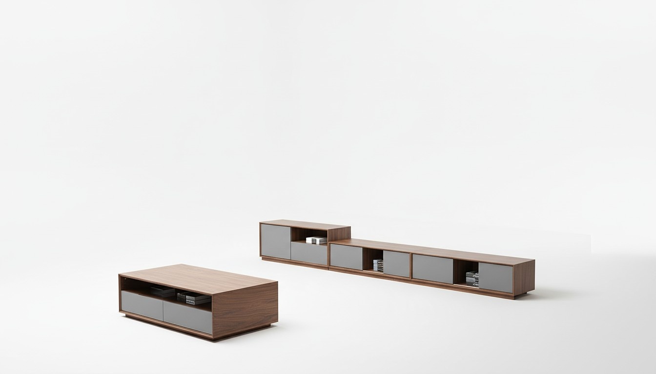 Wohnzimmer Komplett Set Kommode Sideboard Schrank Wand Couchtisch