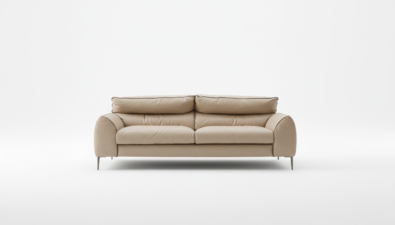 Wohnzimmer Ledersofa Beige Zweisitzer Design Sofas Polster Sofas 2 Sitz Prianera