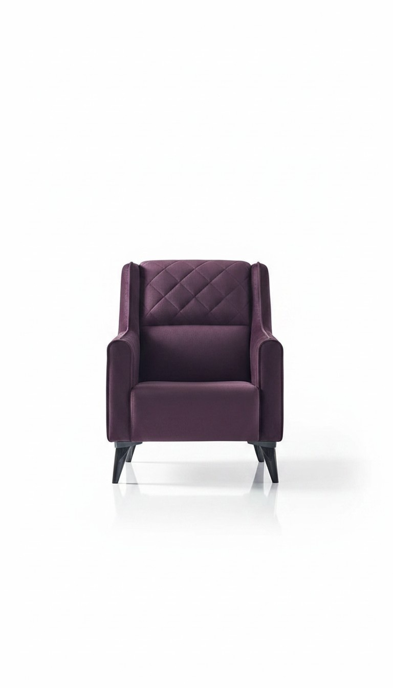 Wohnzimmer Lila Sessel Textil Polstermöbel Design Sitz Textil Polstersessel